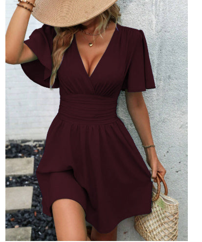Alya – Robe Courte Plissée Style City Chic