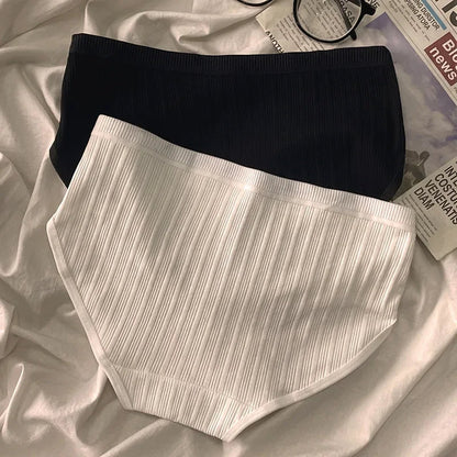Élise Set of Ribbed Cotton Panties