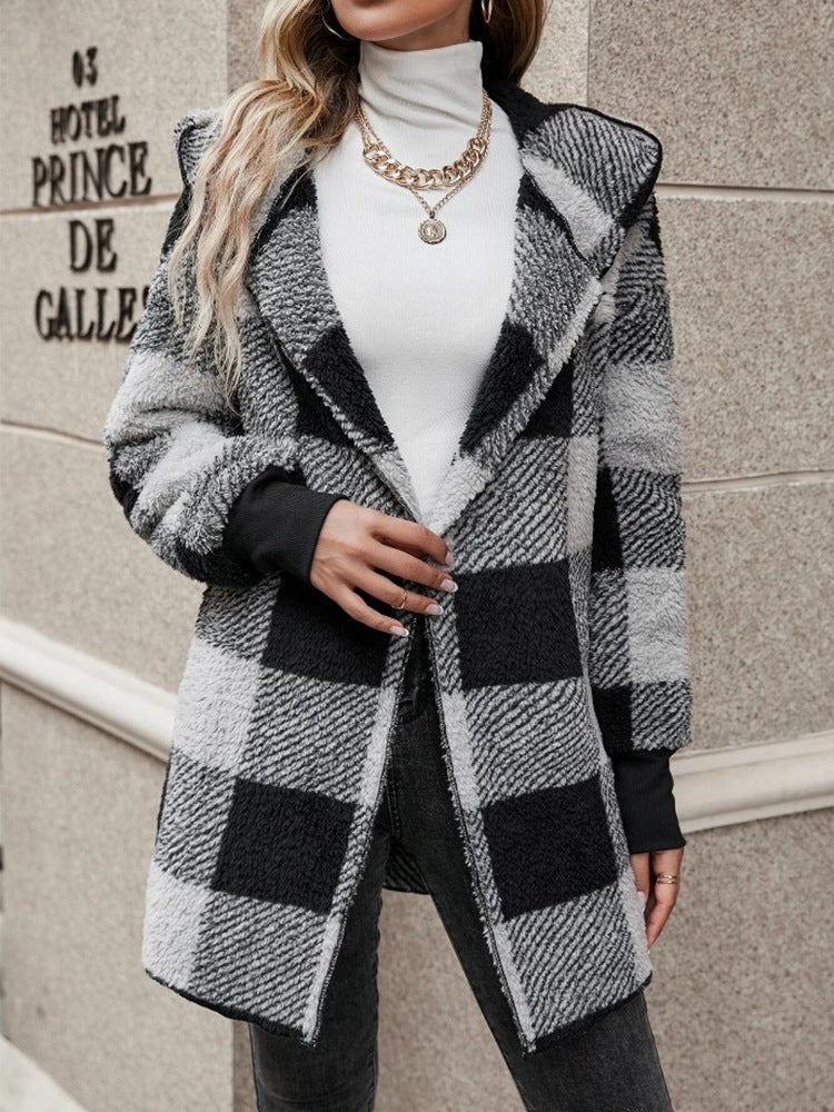 Cardigan Plaid Décontracté