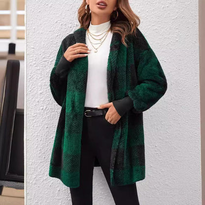 Cardigan Plaid Décontracté