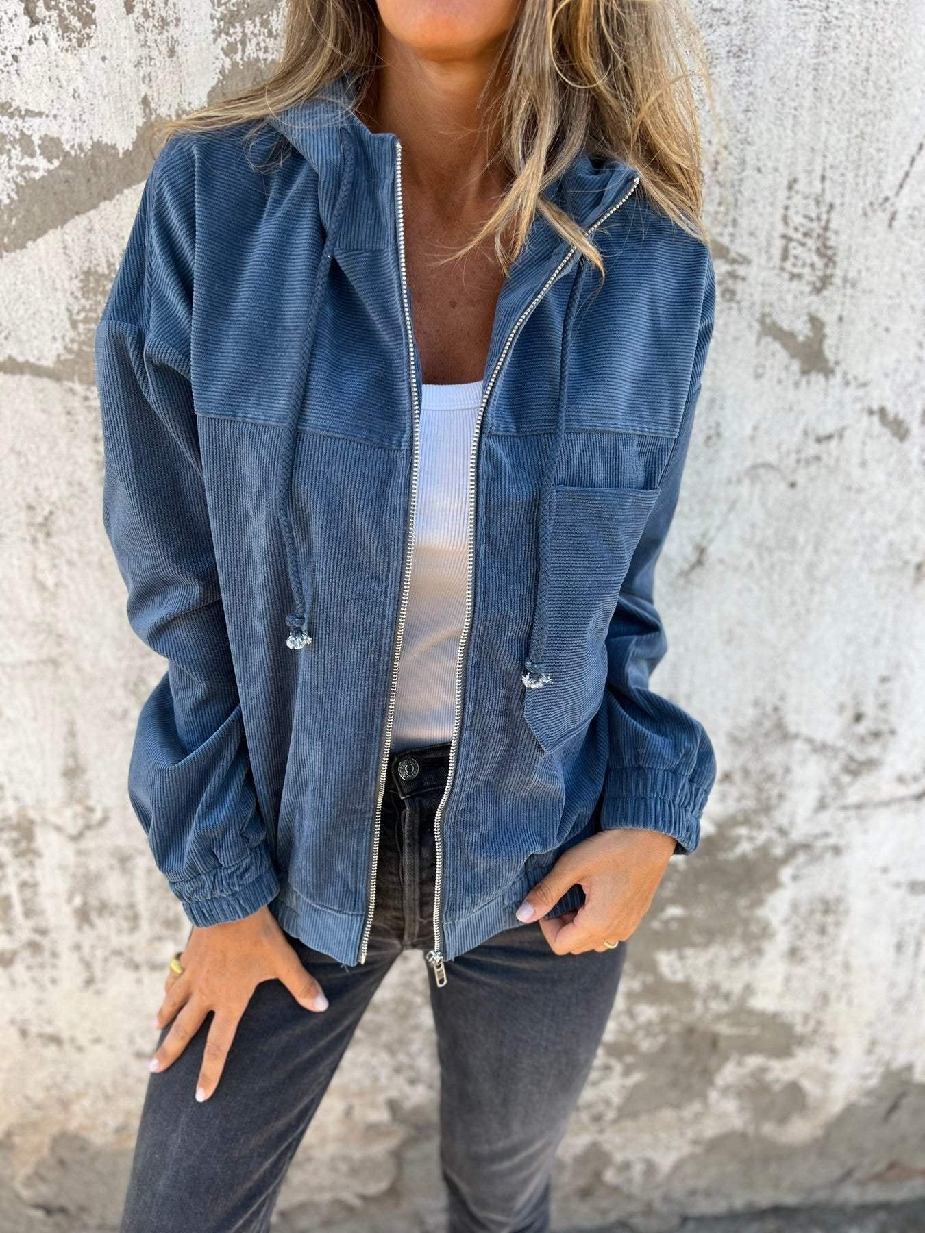 Alice - Veste  Élégante en Velours Côtelé