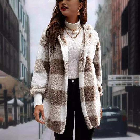 Cardigan Plaid Décontracté