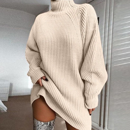 Élodie Robe Pull Col Roulé