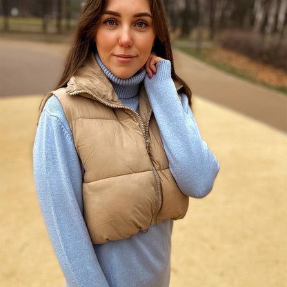 Veste Courte d’Hiver Sans Manches – Élégance et Style Britannique
