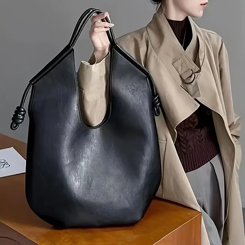 Elegant and spacious vegan leather tote bag Clara
