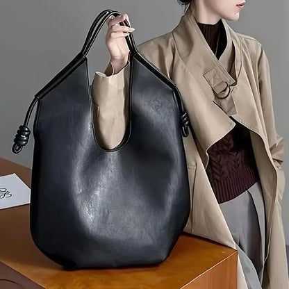 Elegant and spacious vegan leather tote bag Clara