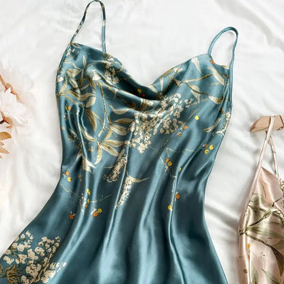 Léa Floral Satin Nightgown