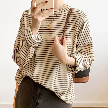 Élise Top Striped in Premium Cotton