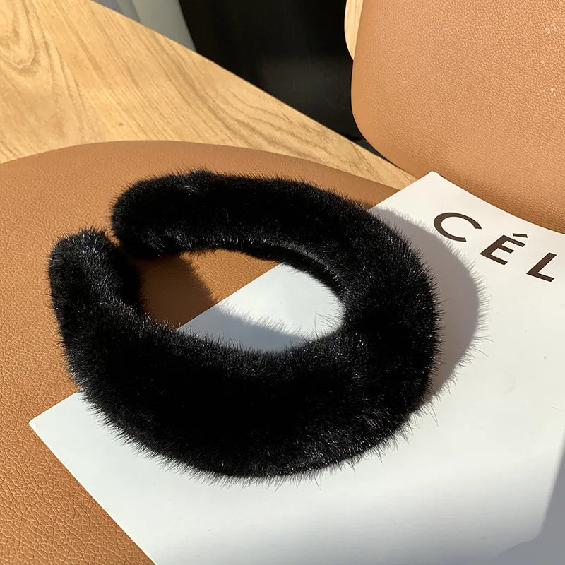 Léa luxury headband in faux fur