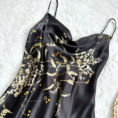 Léa Floral Satin Nightgown