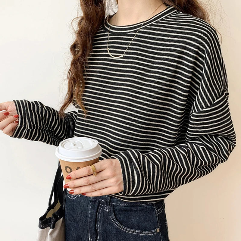 Élise Top Striped in Premium Cotton