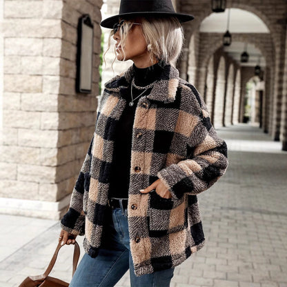 Manteau Plaid Décontracté – Chaleur et Style Réunis