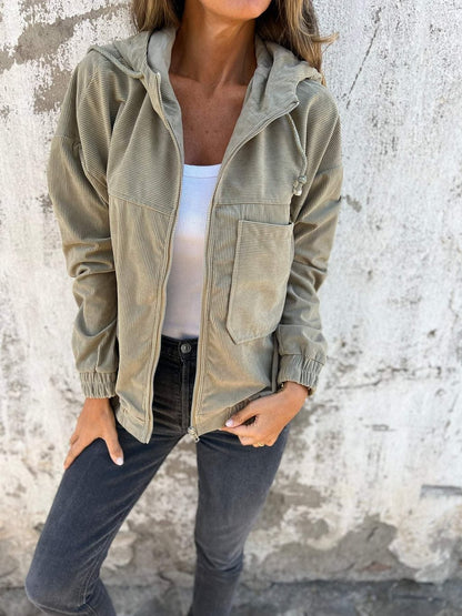 Alice - Veste  Élégante en Velours Côtelé