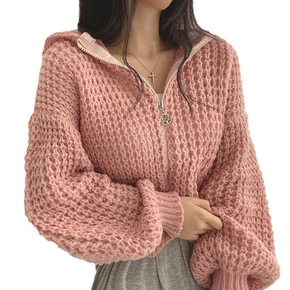 Veste Pull Court à Capuche Femme – Coupe Ample