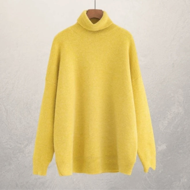 Pull Col Roulé Décontracté d'Automne