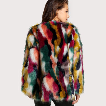 Manteau Fourrure  Colorée – Élégance et Confort