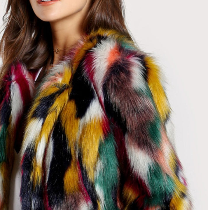 Manteau Fourrure  Colorée – Élégance et Confort