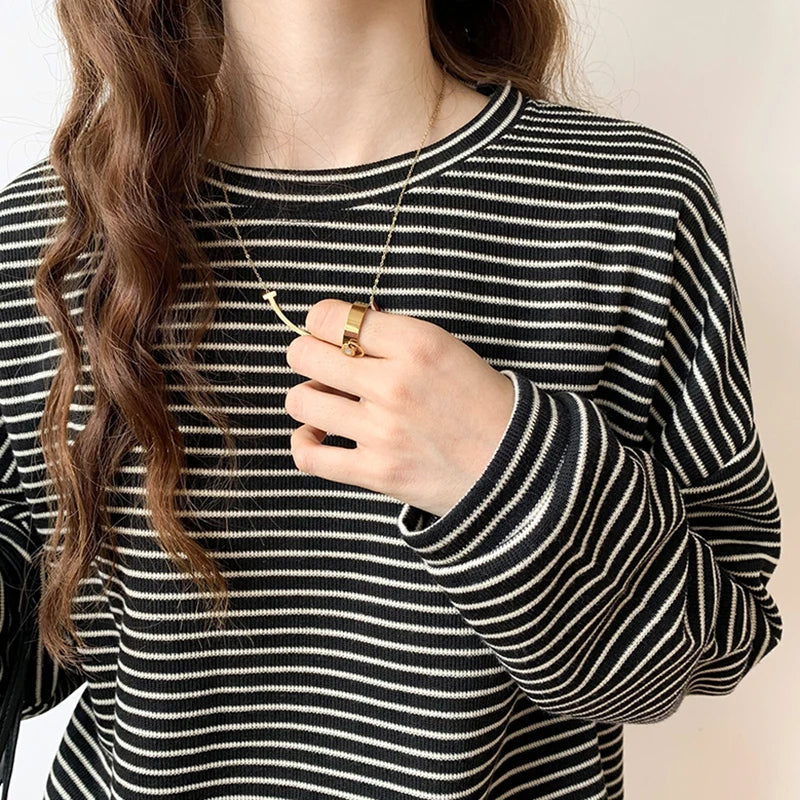 Élise Top Striped in Premium Cotton