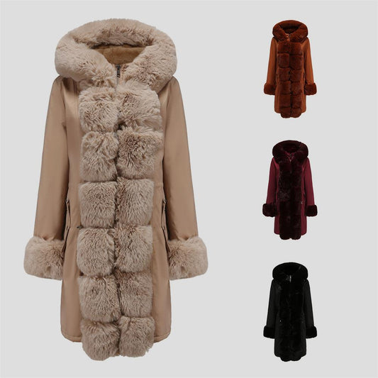 Manteau Lusie Matelassé  – Parka Élégante à Col Fourrure