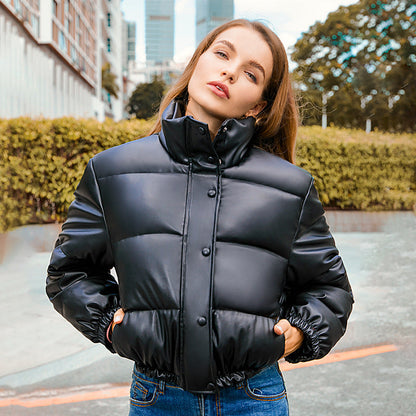 Veste Leyna en Cuir - Élégance et Chaleur Hivernale