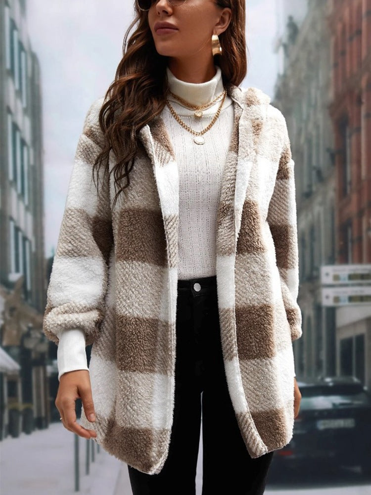 Cardigan Plaid Décontracté