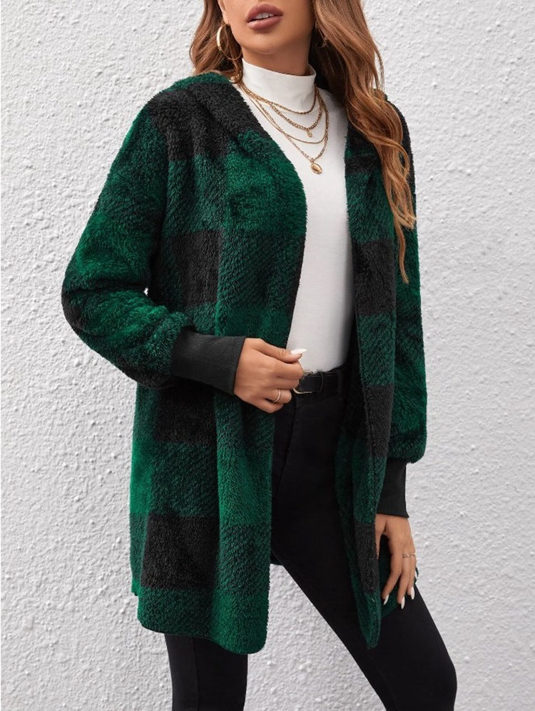 Cardigan Plaid Décontracté