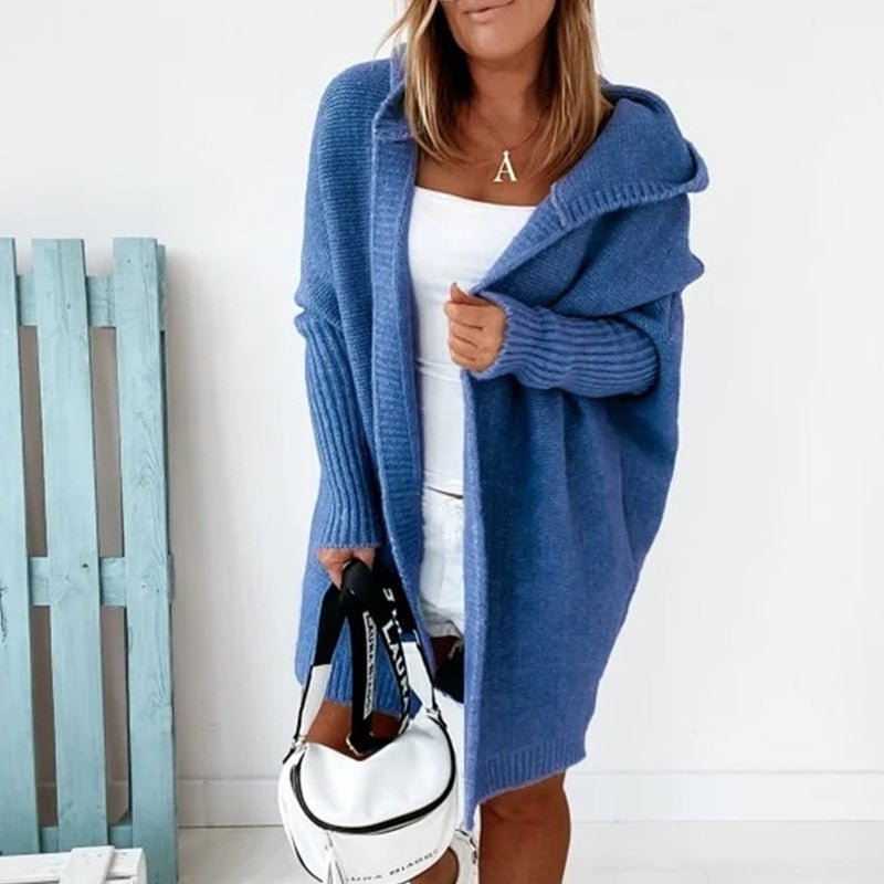 Soft and Elegant Hooded Cardigan in Knit