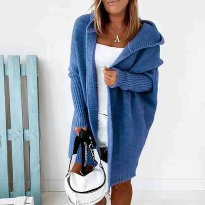 Soft and Elegant Hooded Cardigan in Knit