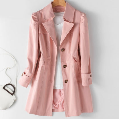 Léa Trench Elegant Water-Repellent Mid-Length