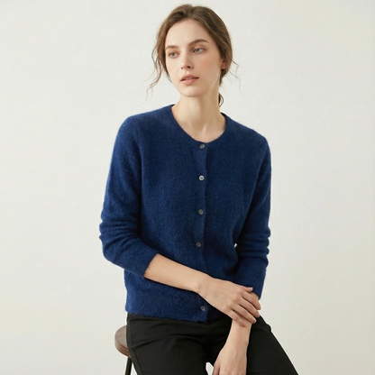 Clara Cardigan de Vison Doux et Luxueux