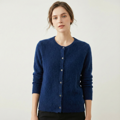 Clara Cardigan de Vison Doux et Luxueux
