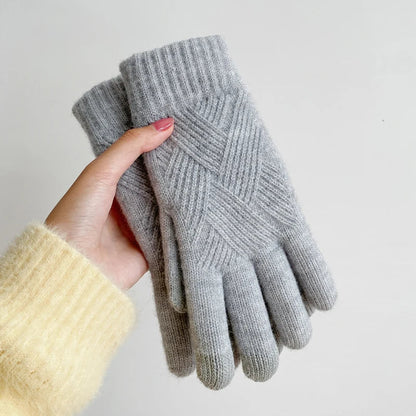 Léna Cashmere Diamond Knit Gloves