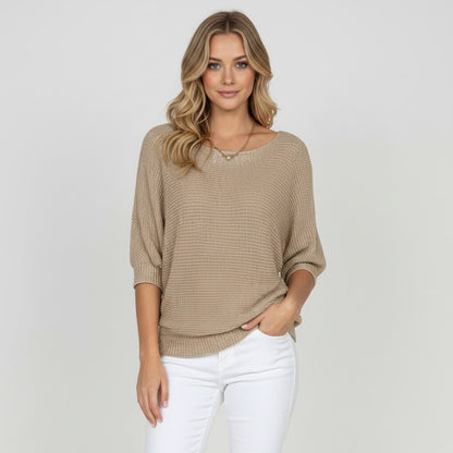 Léa Soft Knit Sweater Boat Neck
