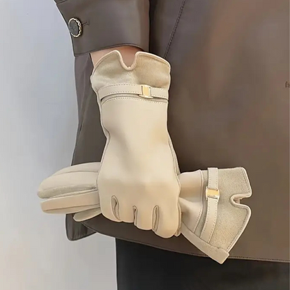 Léa Waterproof and Warm Synthetic Leather Gloves