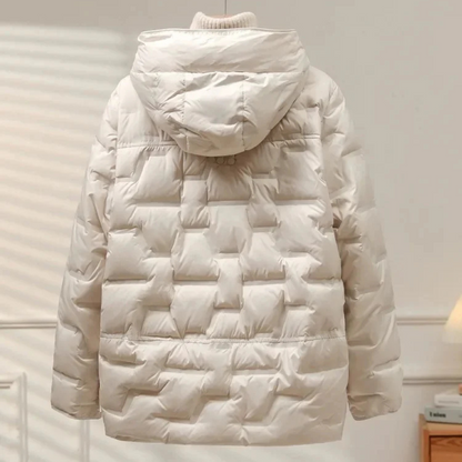 Camille warm and elegant quilted down jacket