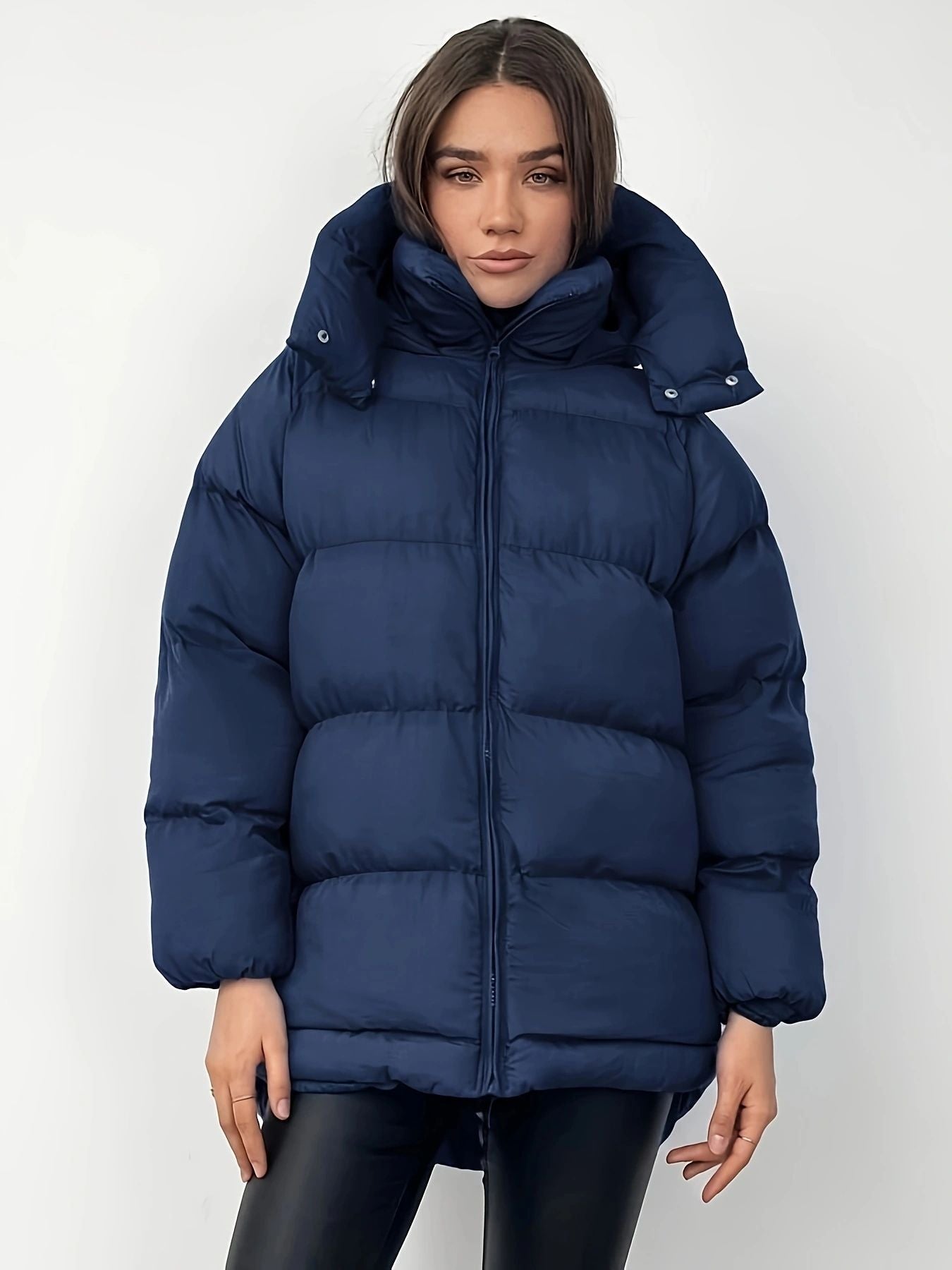 Manteau Matelassé Mi-long Épais et Chaud