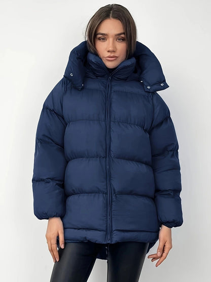 Manteau Matelassé Mi-long Épais et Chaud