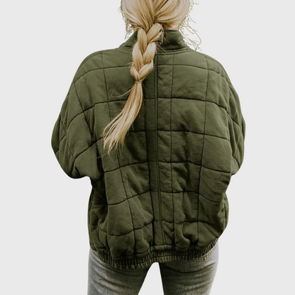 Amélie Warm and Modern Quilted Zip Jacket