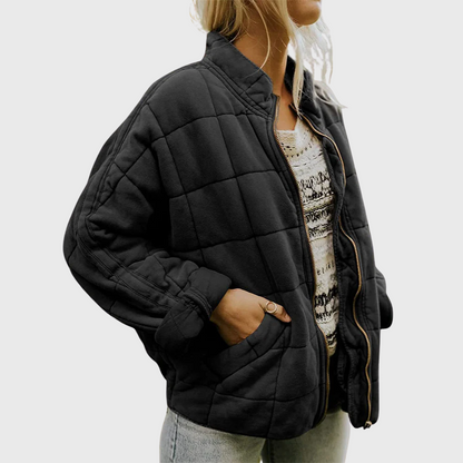 Amélie Warm and Modern Quilted Zip Jacket