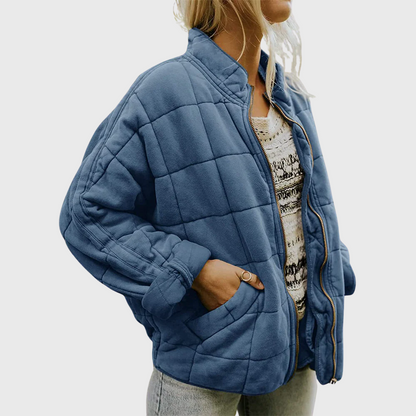 Amélie Warm and Modern Quilted Zip Jacket