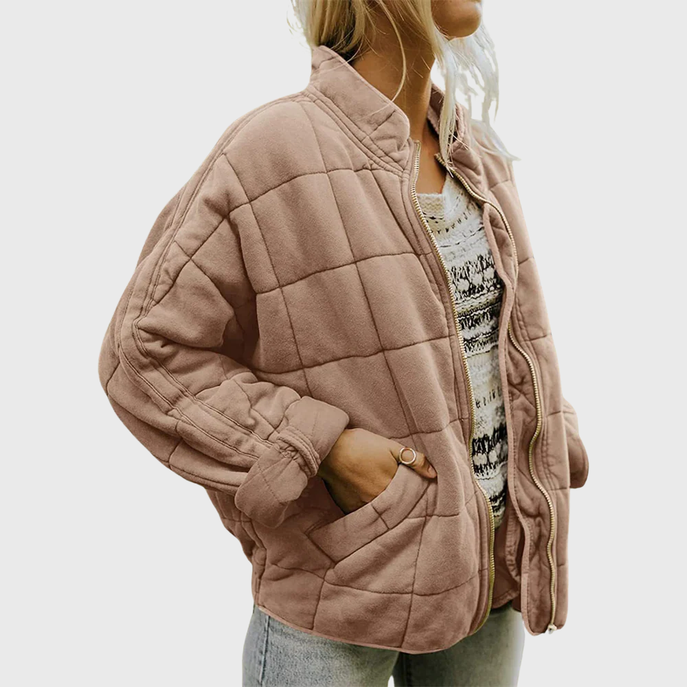 Amélie Warm and Modern Quilted Zip Jacket