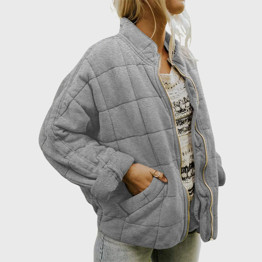 Amélie Warm and Modern Quilted Zip Jacket