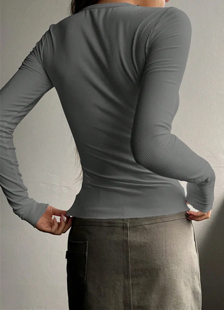 Emma High Ribbed Luxury Henley