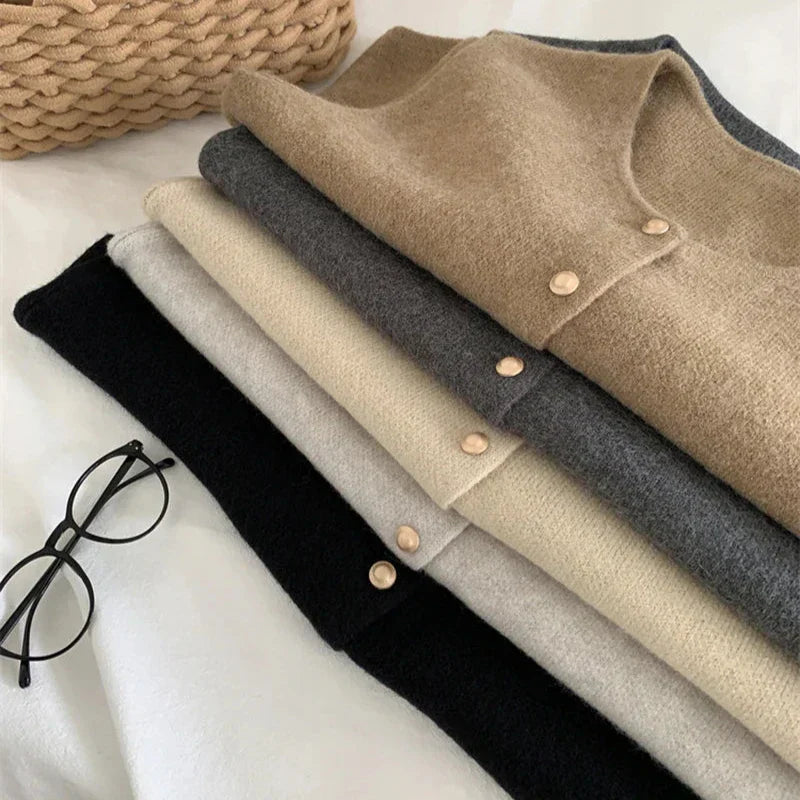 Clara Sleeveless Cardigan Soft Knit with Buttons