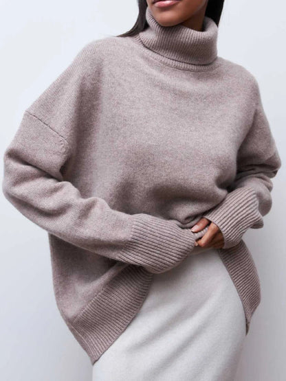 Élise Elegant Roll Neck Sweater in Merino Wool