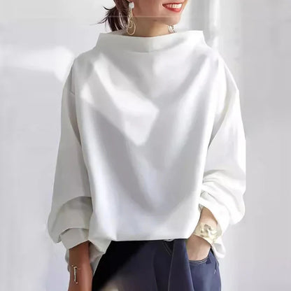 Comfortable Cotton High Neck Sweatshirt Emma
