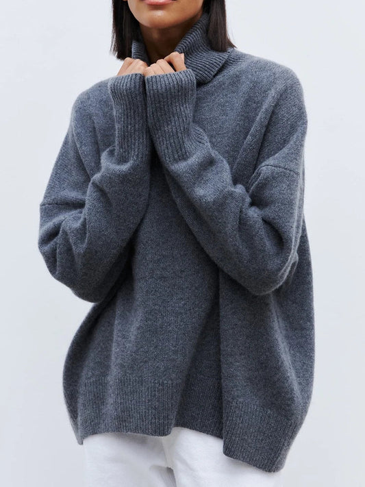 Élise Elegant Roll Neck Sweater in Merino Wool