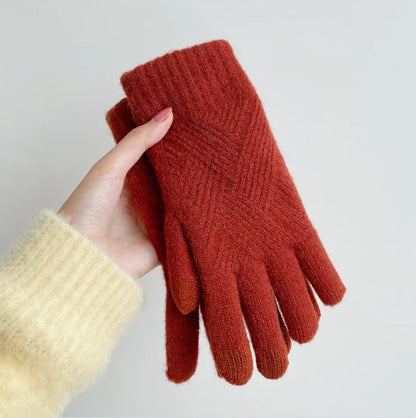 Léna Cashmere Diamond Knit Gloves