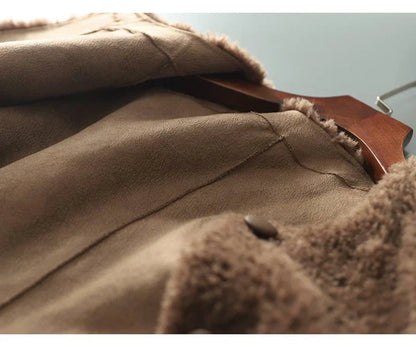 Emma Cozy Winter Coat in Faux Sheepskin