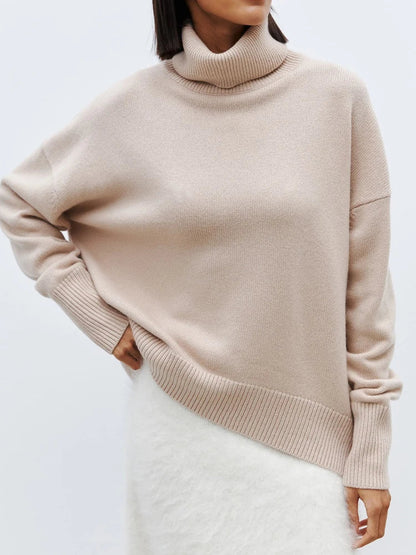 Élise Elegant Roll Neck Sweater in Merino Wool